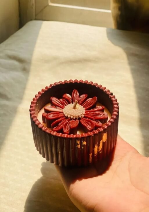 Decorative Floral Gypsum Candle