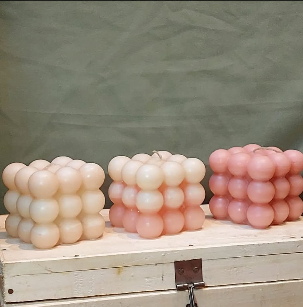 Bubble Cube Candle