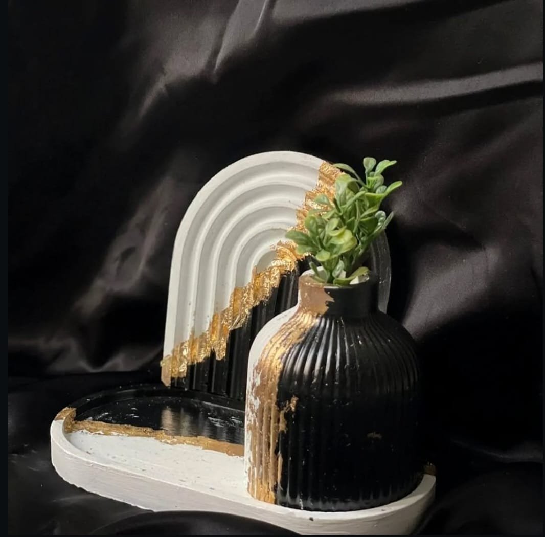 Velora Gold-Kissed Gypsum Tray Set